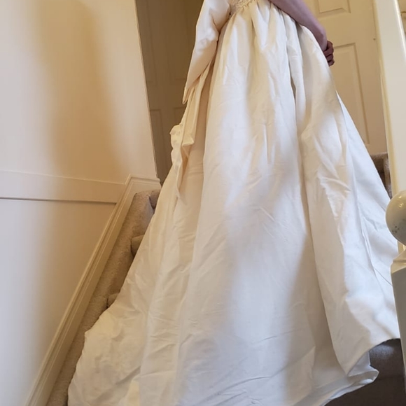 Vintage 90s Mori Lee Silk Wedding Dress - Picture 11 of 16